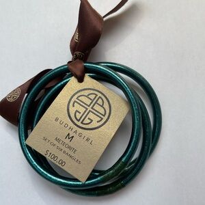 BudhaGirl Meteorite Bangles - Teal and Green